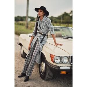 Anthropologie Maeve Plaid Bootcut Pants - New - Small